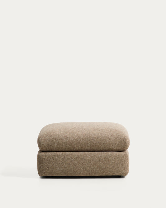 Vera light brown footrest 80 x 80 cm FSC Mix Credit