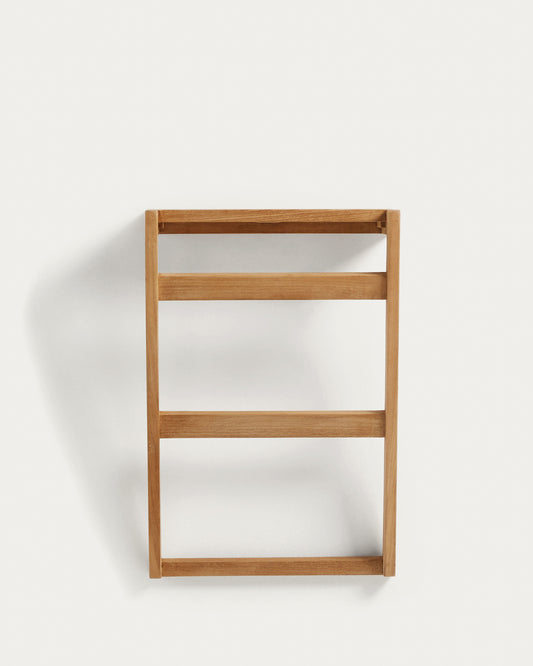 Porte-serviettes mural Kuveni en bois de teck 40 x 63 cm