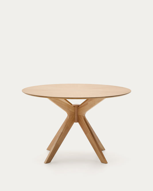 Table Ronde Naanim en placage de chêne Ø 120 cm