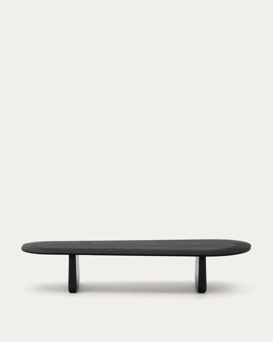 Table basse Pirita en bois de chêne finition noire 147 x 65 cm FSC 100 %