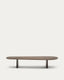 Table basse Pirita en bois de chêne finition foncée 147 x 65 cm FSC 100 %