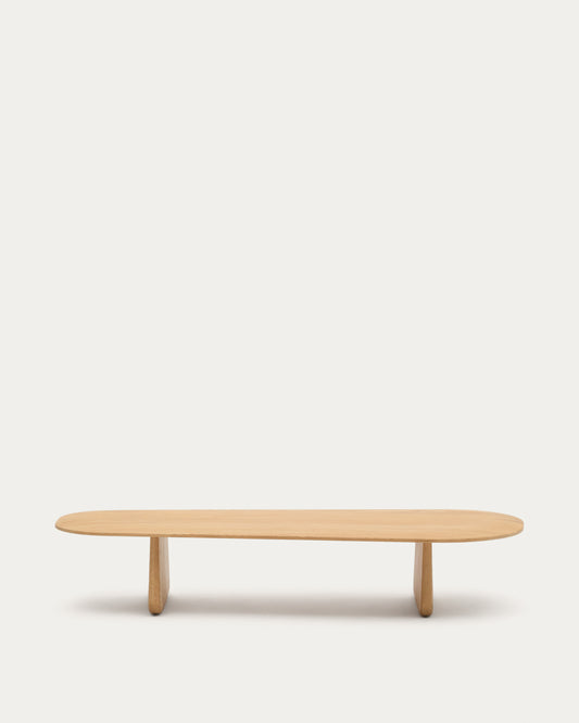 Table basse Pirita en bois de chêne finition naturelle 147 x 65 cm FSC 100 %