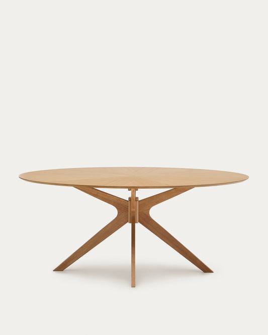 Table Naanim en placage de chêne 180 x 110 cm