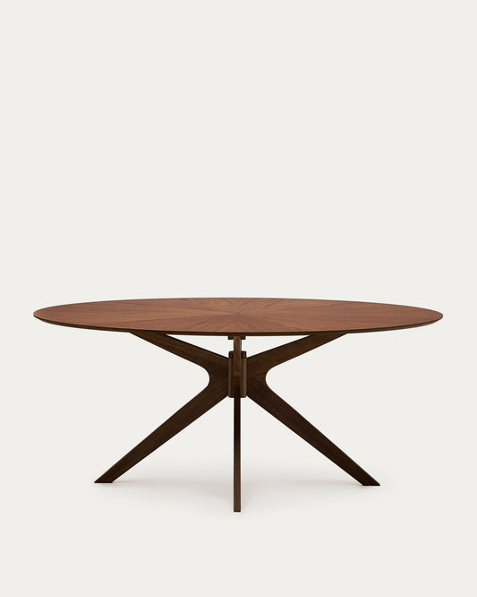 Table Naanim en placage de noyer 180 x 110 cm