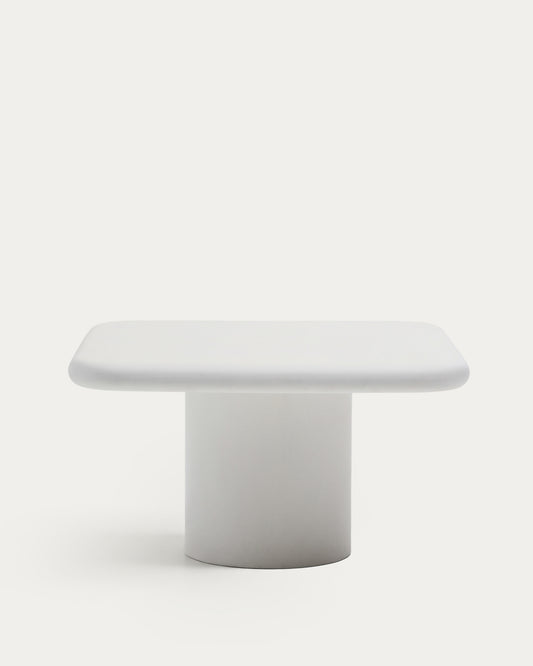 Table Addaia en ciment blanc 135 x 135 cm