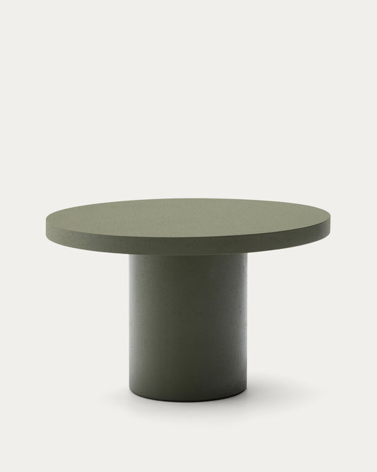 Table ronde Aiguablava en ciment vert Ø 120 cm