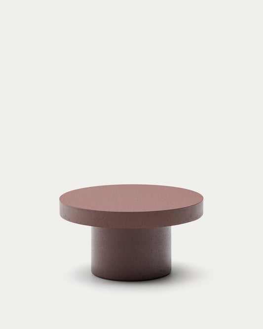 Table basse Aiguablava en ciment terracotta Ø 90 cm