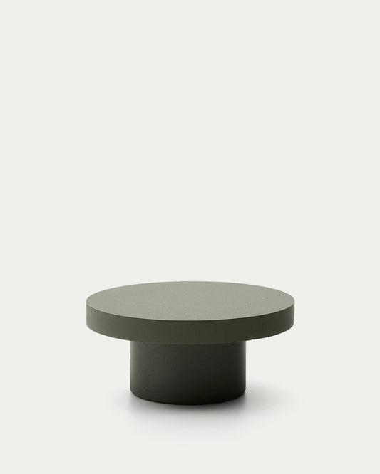 Table basse Aiguablava en ciment vert Ø 66 cm