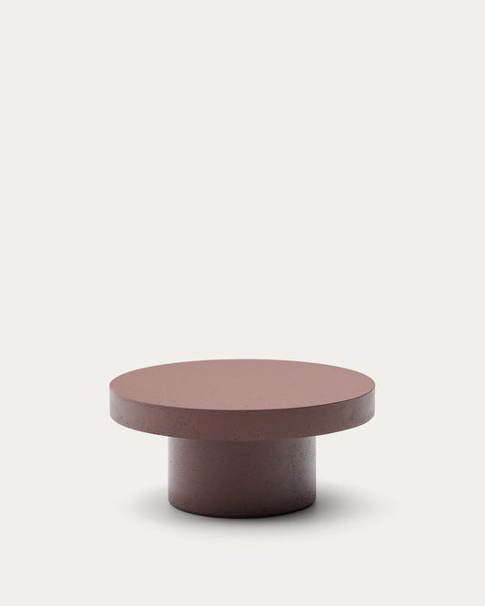 Table basse Aiguablava en ciment terracotta Ø 66 cm