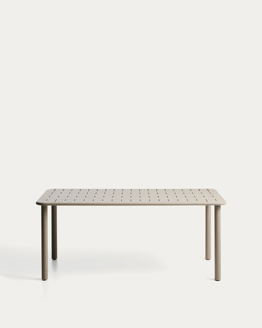 Table d’extérieur Brai en acier galvanisé taupe 180 x 90 cm
