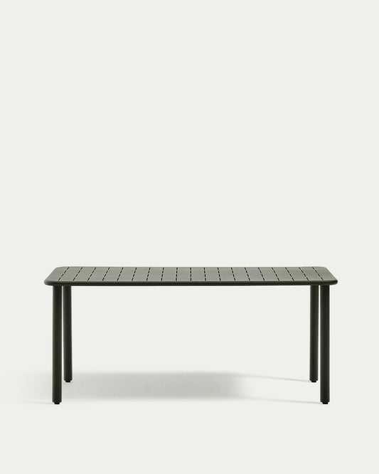 Table d’extérieur Brai en acier galvanisé vert 180 x 90 cm