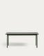 Table d’extérieur Maurina en acier galvanisé vert et céramique verte 223 x 101 cm