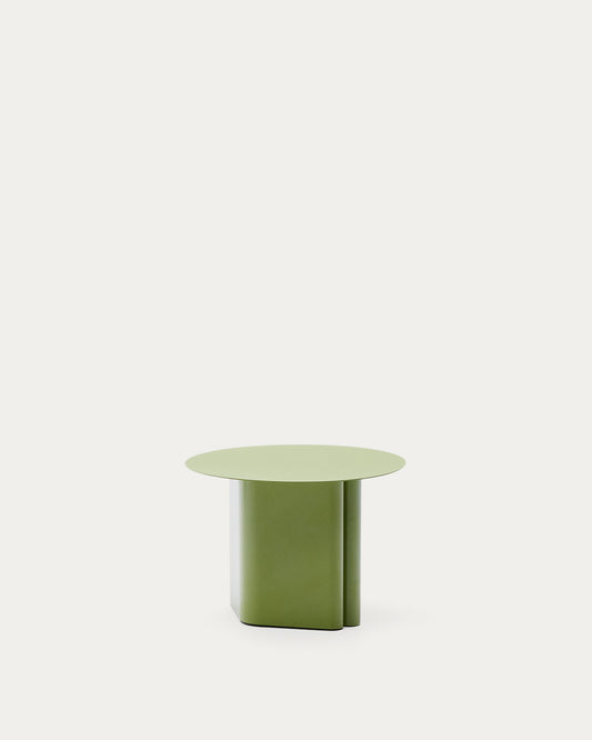 Table d'appoint en fer vert Arvin Ø 55 cm