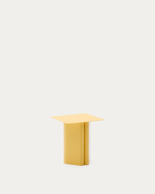 Table d'appoint en fer Arvin jaune 42 x 42 cm