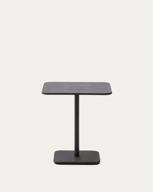 Table d’extérieur Brai en acier galvanisé gris foncé 70 x 70 cm