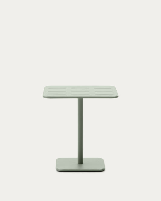 Table d’extérieur Brai en acier galvanisé turquoise 70 x 70 cm