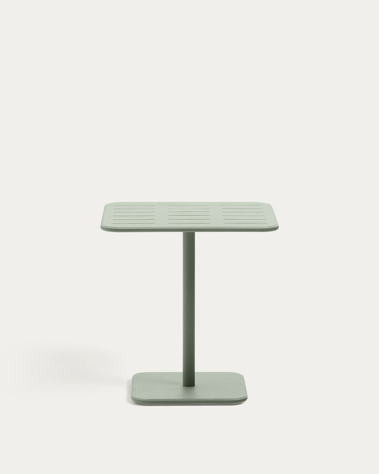 Table d’extérieur Brai en acier galvanisé turquoise 70 x 70 cm