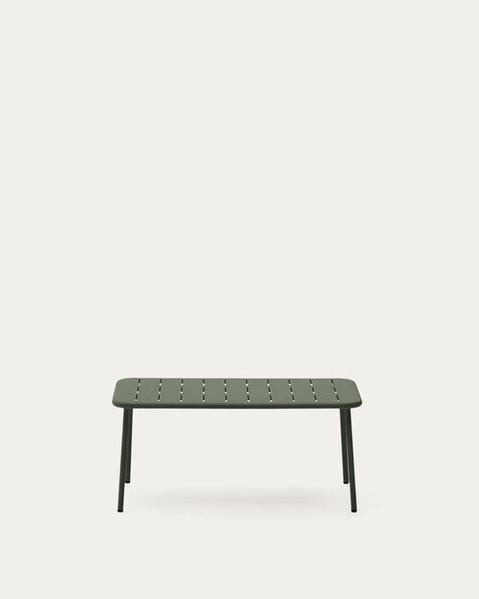 Table basse d’extérieur Zivia vert en acier galvanisé vert 90 x 50 cm