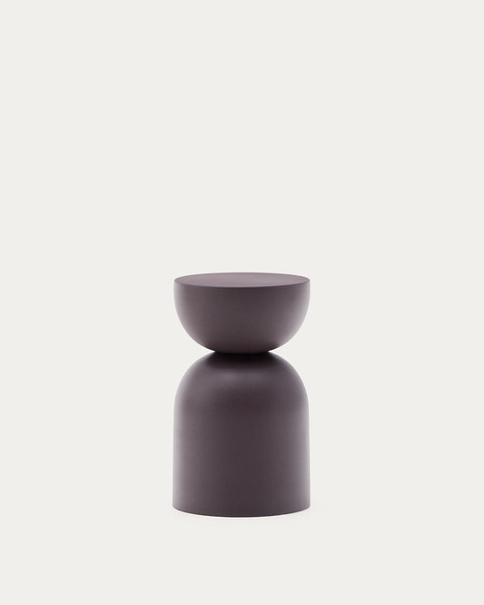 Table d’appoint Rachell en métal avec finition peinte violette Ø30 cm
