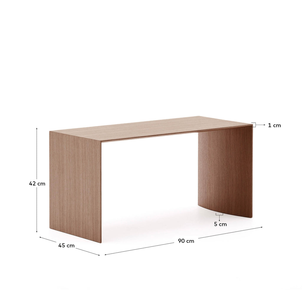 Table basse Litto en placage de noyer FSC Mix Credit 90 x 45 cm