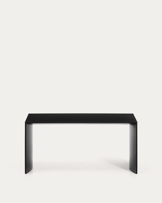 Table basse Litto en DM laqué noir 90 x 45 cm