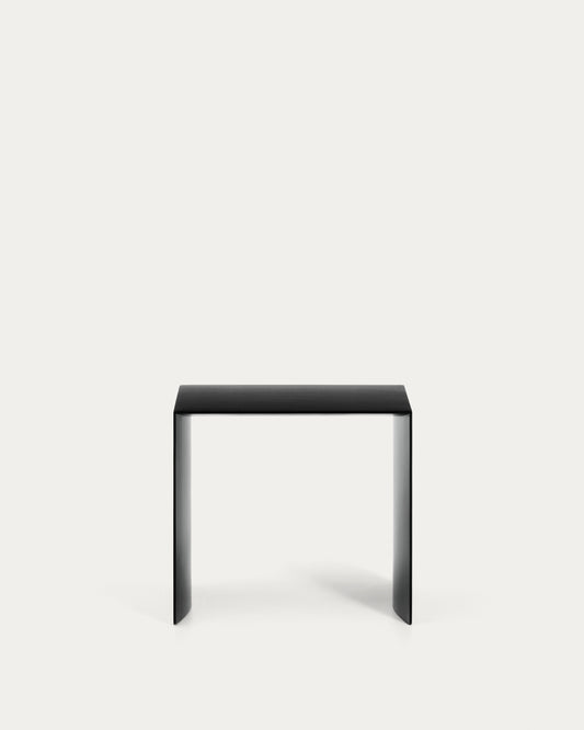 Table auxiliaire Litto en DM laqué noir 55 x 40 cm