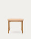 Table carrée Indara en placage de frêne avec finition naturelle 100 x 100 cm