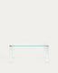 Adularia table in clear tempered glass 160 x 90cm