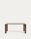 Adularia table in brown tempered glass 160 x 90cm