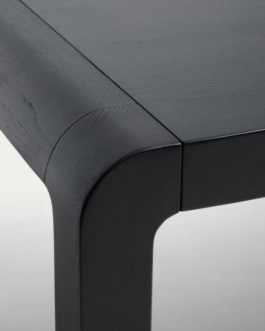 Erisia extendable table in solid oak wood with an ebonized finish 180 (230) x 90 cm FSC 100%