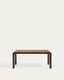 Table extensible Erisia en bois de chêne massif finition ton noyer foncé 180 (230) x 90 cm FSC 100%