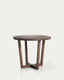 Nahla round table in solid mango wood with walnut finish Ø 90cm FSC 100%