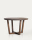 Nahla round table in solid mango wood with walnut finish Ø 120cm FSC 100%