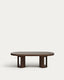 Artis extendable oval table in solid wood and oak veneer with a walnut finish, FSC 100%, 240 (290) x 110 cm