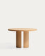 Table ronde Nealy en placage de chêne, finition naturelle Ø 120 cm