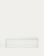 Orlia coffee table in clear tempered glass 110 x 50cm