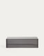 Orlia coffee table in dark grey tempered glass 110 x 50cm