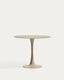 Table ronde Vedira en verre et acier taupe Ø 90 cm