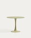 Table ronde Vedira en verre et acier vert Ø 90 cm