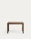 Table extensible Narevi en placage de chêne finition noyer 130 (190) x 80 cm