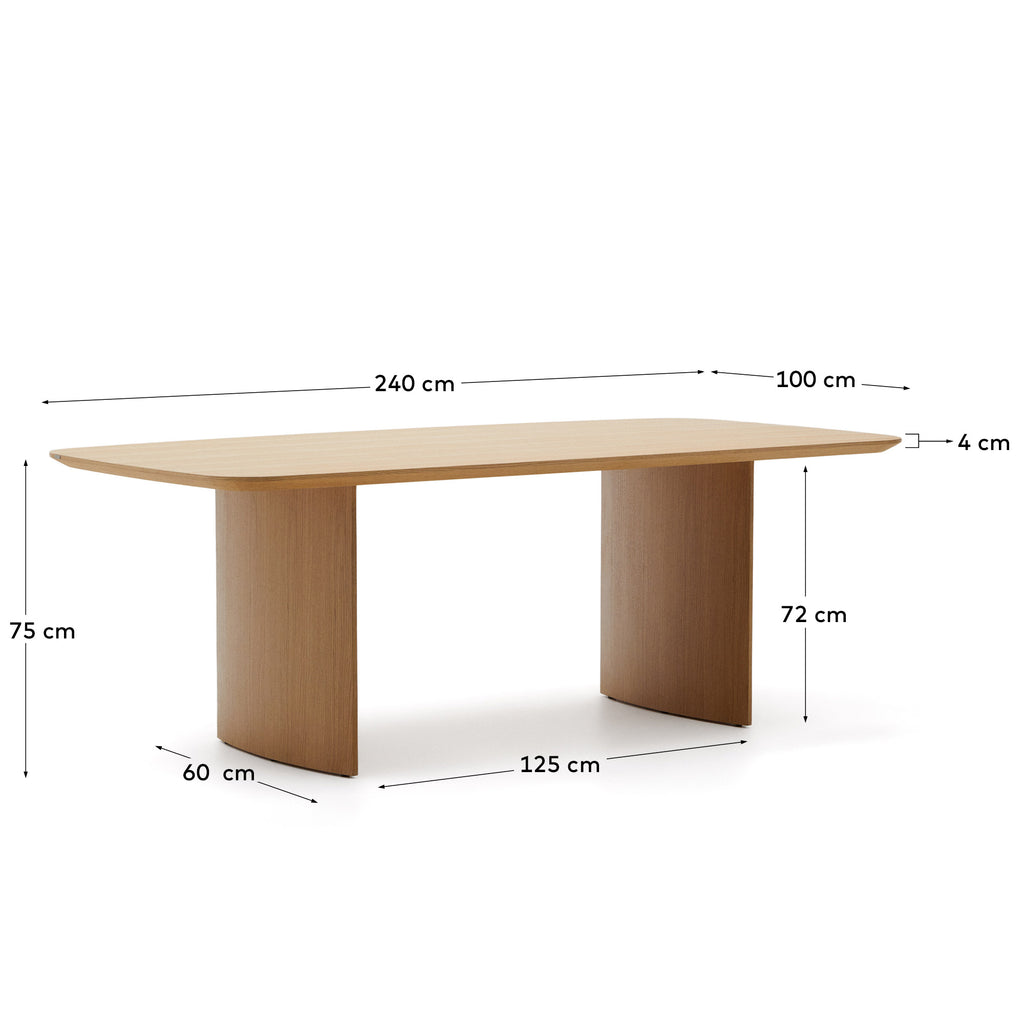 Table Litto en placage de chêne 240 x 100 cm