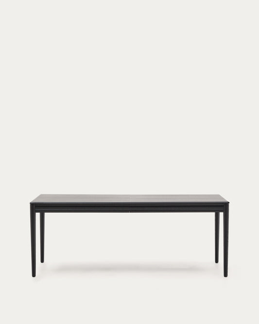 Table extensible Lenon en placage et bois de chêne noir 200(280)x90 cm, FSC Mix Credit