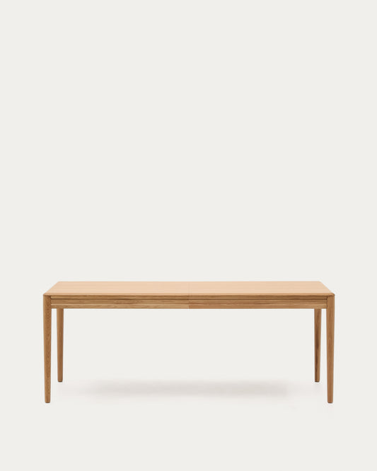 Table extensible Lenon placage et bois de chêne FSC MIX Credit natural 200(280)x90 cm