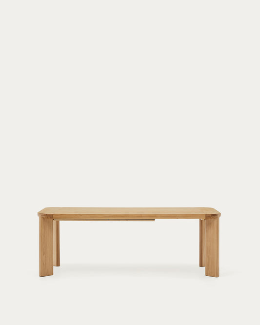 Jondal extendable table made of solid wood and oak veneer, 200 (286) cm x 100 cm FSC 100%