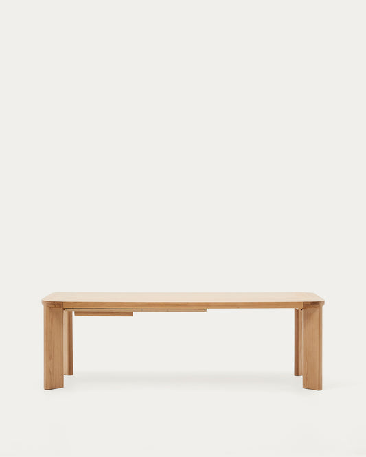 Jondal extendable table made of solid wood and oak veneer, 240 (320) cm x 100 cm FSC 100%