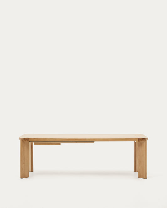 Table extensible Jondal en bois et placage de chêne FSC 100 % 240 (320) x 100 cm