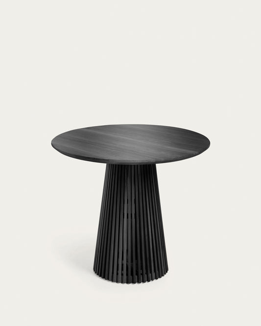 Table ronde Jeanette en bois de Mindy noir Ø 90 cm