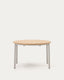 Table extensible ronde Montuiri placage en chêne et pieds en acier finition grise  Ø 120 (200) cm