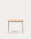 Montuiri round extendable table in oak veneer and with steel legs in a grey finish,  Ø90(170) cm