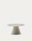 Table basse Wilshire en verre trempé et métal avec finition peinture gris mat Ø 80 cm